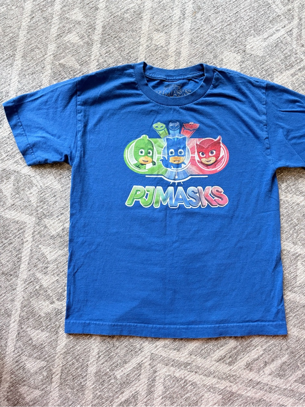 Blue Kids Tee pj masks Print
